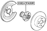 0382-CFA50R - REAR WHEEL HUB