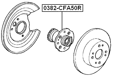0382-CFA50R - REAR WHEEL HUB