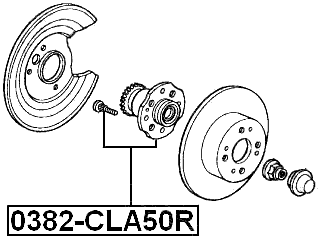0382-CLA50R - REAR WHEEL HUB