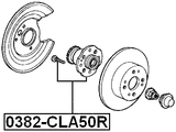 0382-CLA50R - REAR WHEEL HUB