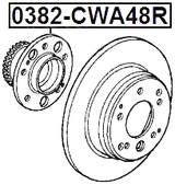 0382-CWA48R - REAR WHEEL HUB