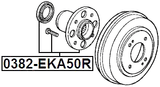 0382-EKA50R - REAR WHEEL HUB