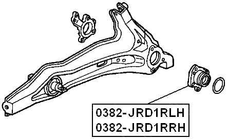 0382-JRD1RRH - REAR WHEEL HUB RH