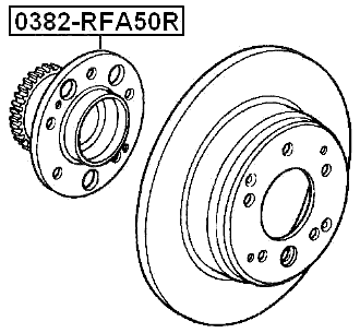 0382-RFA50R - REAR WHEEL HUB