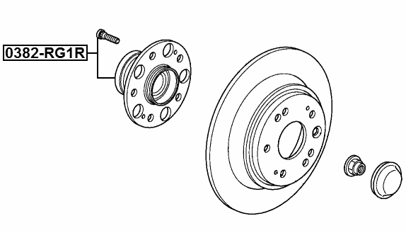 0382-RG1R - REAR WHEEL HUB