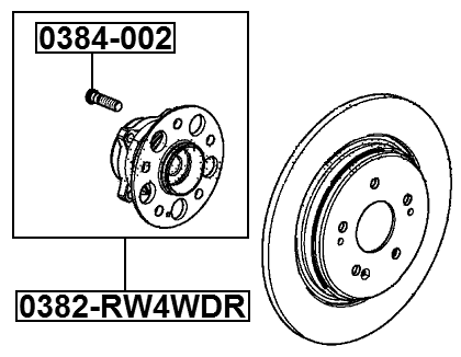 0382-RW4WDR - REAR WHEEL HUB