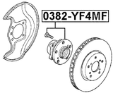 0382-YF4MF - FRONT WHEEL HUB