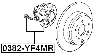 0382-YF4MR - REAR WHEEL HUB