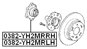 0382-YH2MRLH - REAR WHEEL HUB LH