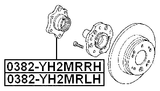0382-YH2MRLH - REAR WHEEL HUB LH