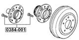 0384-001 - WHEEL STUD