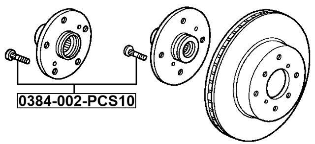 0384-002-PCS10 - WHEEL STUD PCS 10