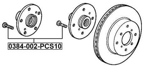 0384-002-PCS10 - WHEEL STUD PCS 10