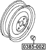 0385-002 - WHEEL NUT M14X1.5 L35