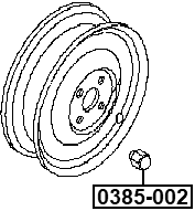 0385-002 - WHEEL NUT M14X1.5 L35