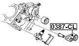 0387-CL - TIMING BELT TENSIONER PULLEY