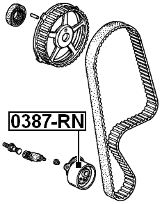 0387-RN - TIMING BELT TENSIONER PULLEY