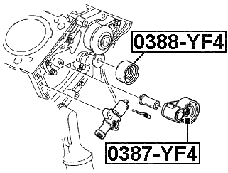 0387-YF4 - TIMING BELT TENSIONER PULLEY