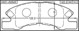 0401-A05AF - PAD KIT, DISC BRAKE, FRONT (WITH ANTI-RATTLE SPRING)