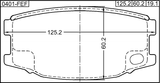 0401-FEF - PAD KIT, DISC BRAKE, FRONT - KIT (WITH ANTI SQUEAL SHIM)