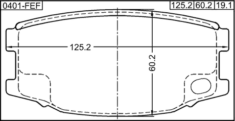 0401-FEF - PAD KIT, DISC BRAKE, FRONT - KIT (WITH ANTI SQUEAL SHIM)