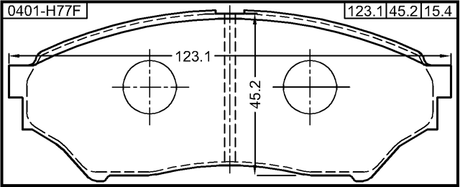 0401-H77F - PAD KIT, DISC BRAKE, FRONT