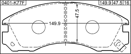 0401-K77F - PAD KIT, DISC BRAKE, FRONT