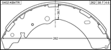 0402-KB4TR - SHOE KIT, REAR BRAKE - KIT (WITH ANTI-RATTLE SPRING)