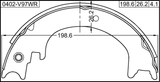 0402-V97WR - SHOE KIT, REAR BRAKE