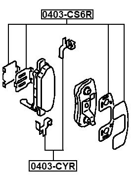 0403-CS6R - DISC BRAKE CLIP SET