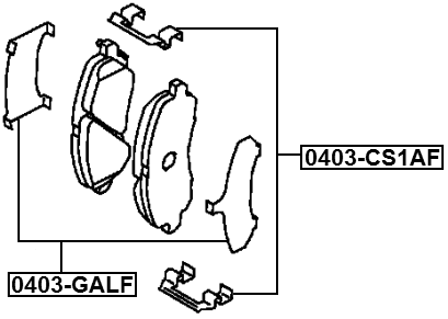 0403-GALF - DISC BRAKE CLIP SET