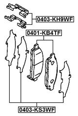 0403-KS3WF - DISC BRAKE CLIP SET