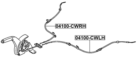 04100-CWRH - PARKING BRAKE CABLE, RIGHT