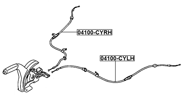 04100-CYLH - PARKING BRAKE CABLE, LEFT