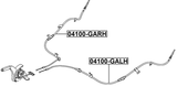 04100-GALH - PARKING BRAKE CABLE, LEFT