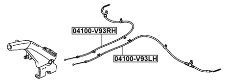 04100-V93LH - PARKING BRAKE CABLE, LEFT