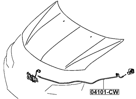 04101-CW - CABLE ASSEMBLY HOOD LOCK CONTROL