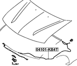 04101-KB4T - CABLE ASSEMBLY HOOD LOCK CONTROL