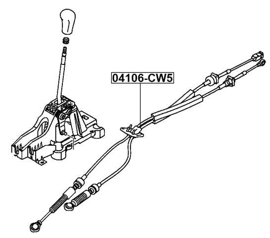 04106-CW5 - TRANSMISSION GEAR CHANGE CABLE