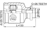 0411-CU204WD - INNER CV JOINT 29X41X26
