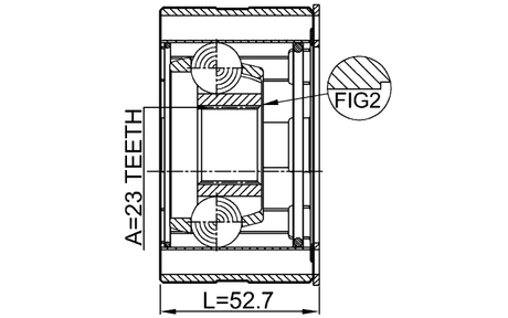0411-CU2WSHA - PROPSHAFT CV JOINT 23X79.8