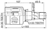 0411-CY2MT - INNER CV JOINT 30X35X33