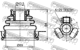 0411-DALH - INNER CV JOINT LEFT REPAIR KIT
