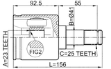 0411-DG - INNER CV JOINT 23X41X25