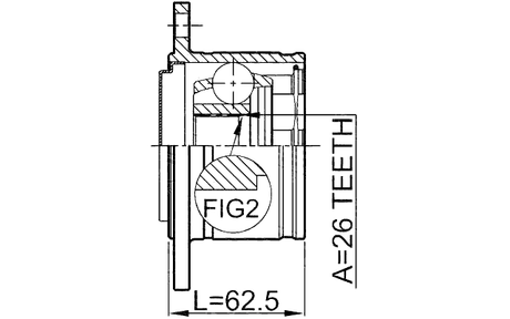 0411-K94RH - INNER CV JOINT RIGHT 26X110