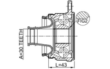 0411-KB4SHA - PROPSHAFT CV JOINT 30X