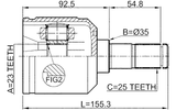 0411-N11W - INNER CV JOINT 23X35X25