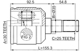 0411-N33 - INNER CV JOINT 30X35X25