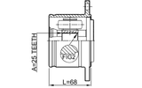 0411-V43RH - INNER CV JOINT RIGHT 25X110