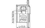 0411-V75RH - INNER CV JOINT RIGHT 33X110.5